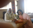Baba Hari Dass at Mount Modonna ctr in CA with Satya Kalra